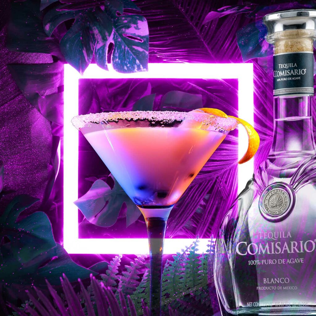 Our Tequila Comisario Sun Splash Pink Martini, for all you Comisarios who like it loud, who live boldly, try this take on a fun and sweet cocktail treat.